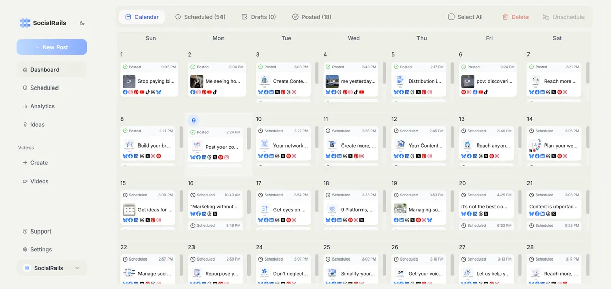 SocialRails screenshot