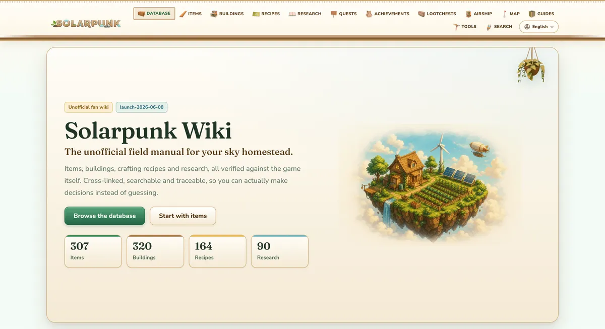 Solarpunk Wiki screenshot