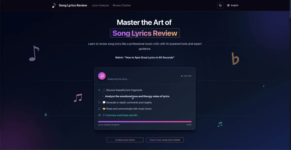 Song Lyrics Review screenshot