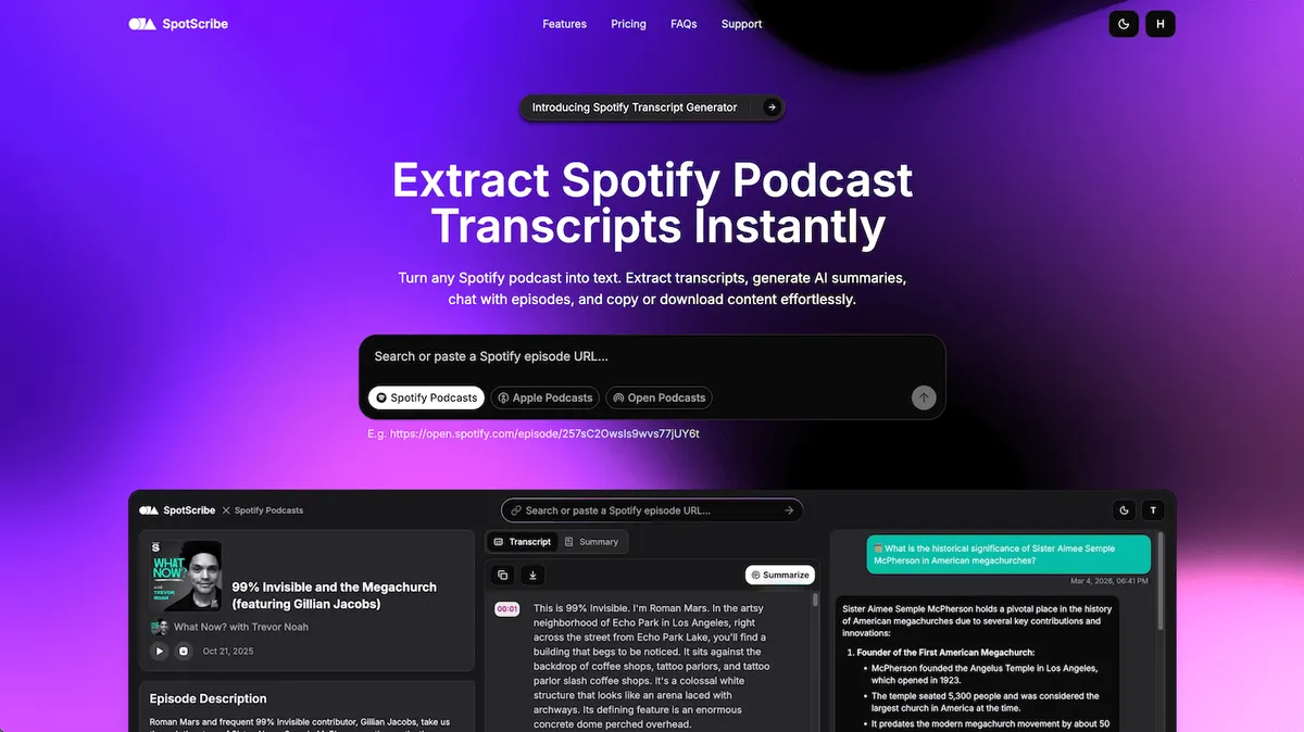 SpotScribe screenshot