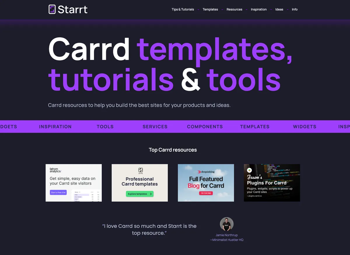 Starrt screenshot