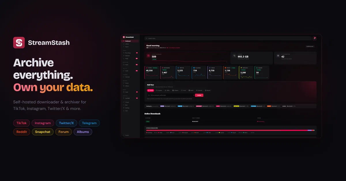 StreamStash screenshot