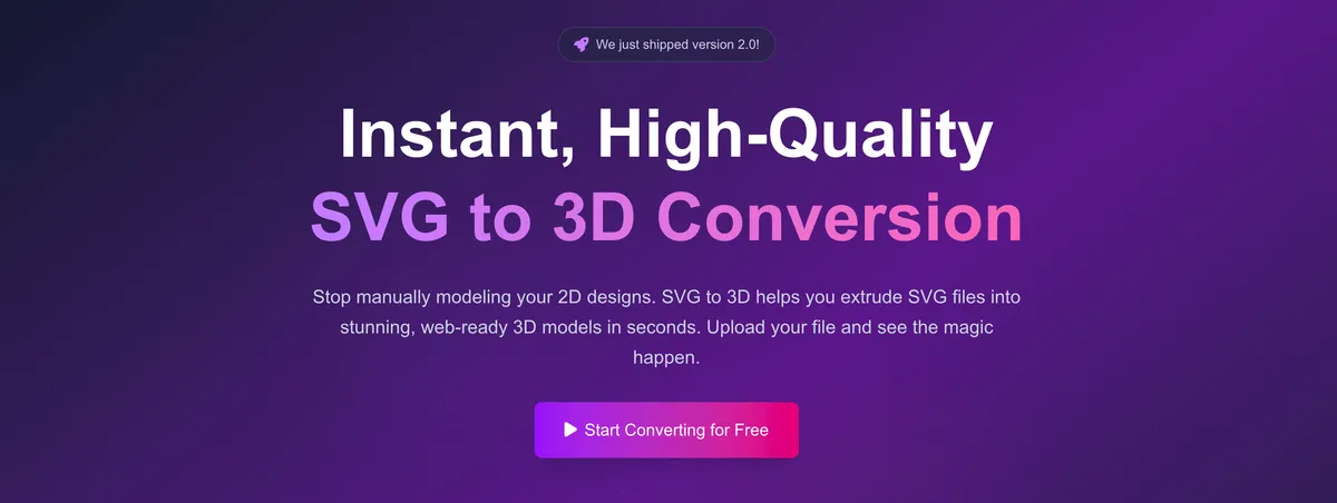 SVG to 3D screenshot