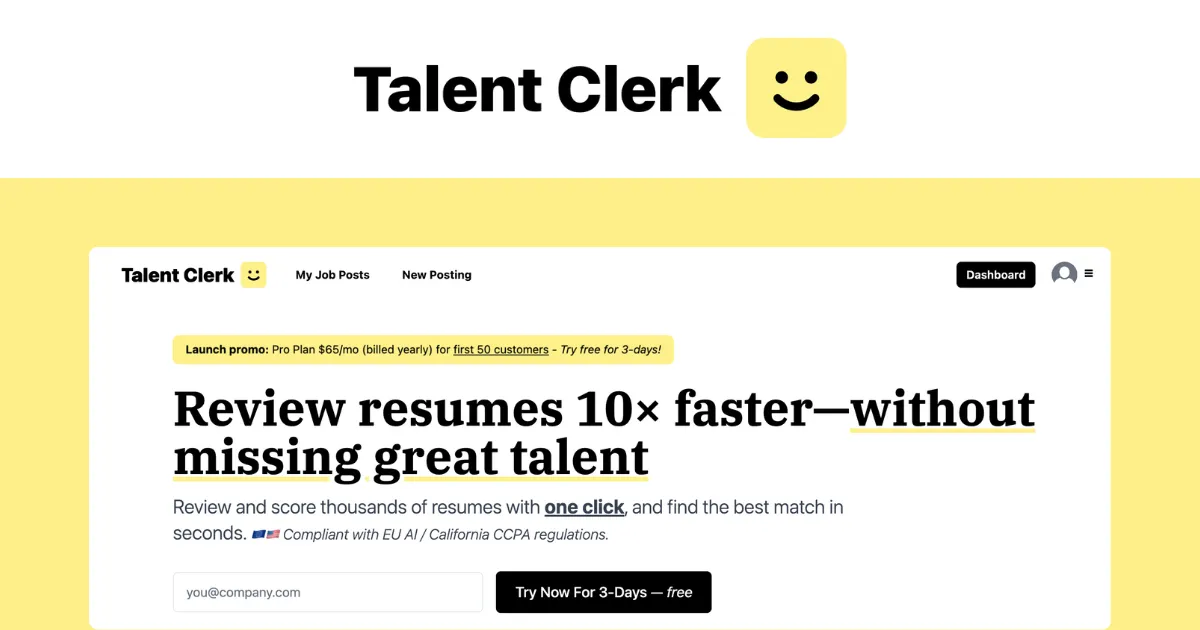 Talent Clerk screenshot