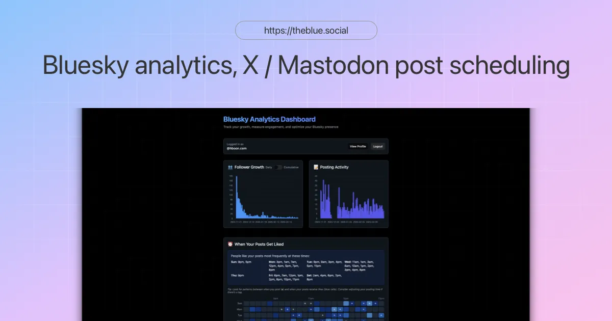 TheBlue.social screenshot