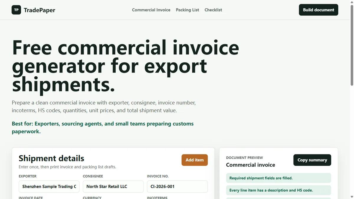 TradePaper Tools screenshot