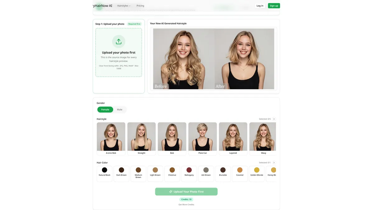TryHairNow screenshot