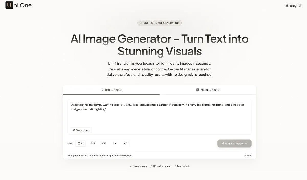 Uni-1 - AI Image Generator screenshot