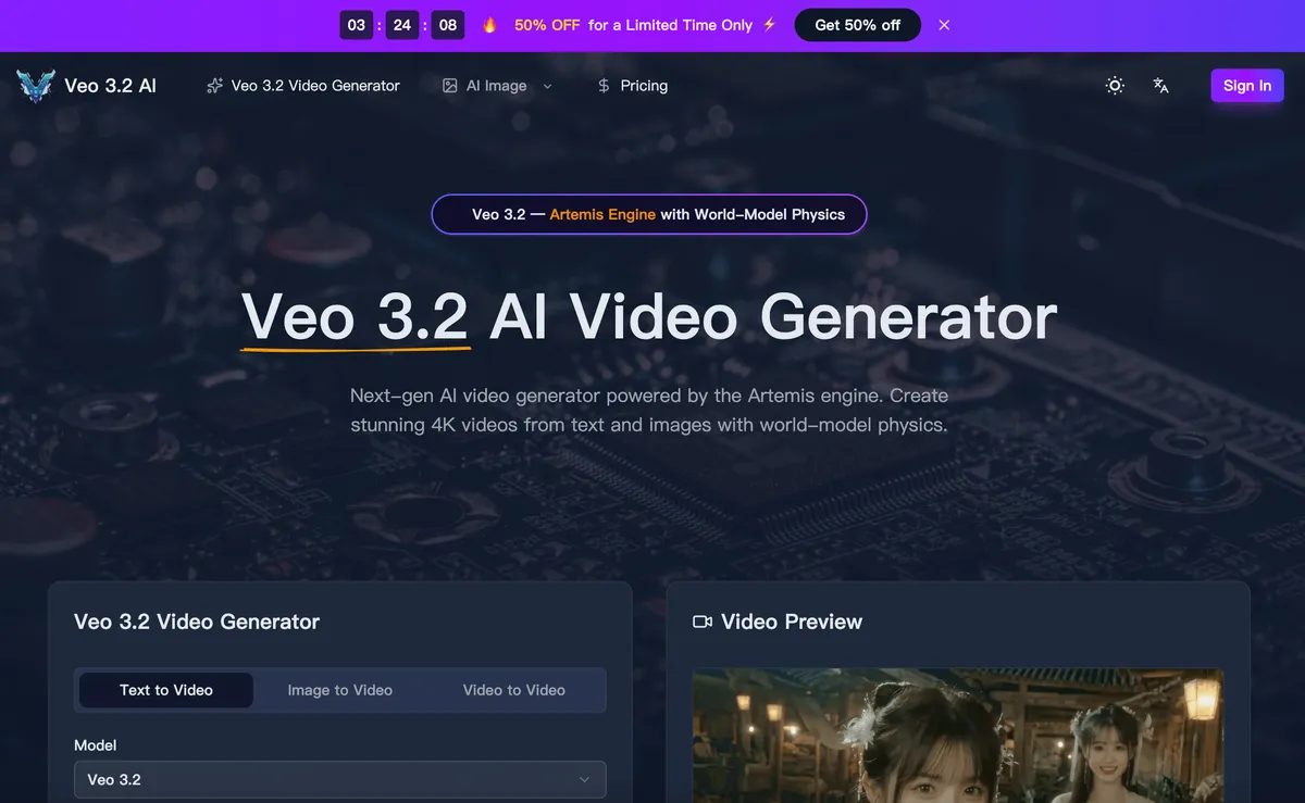 Veo 3.2 screenshot