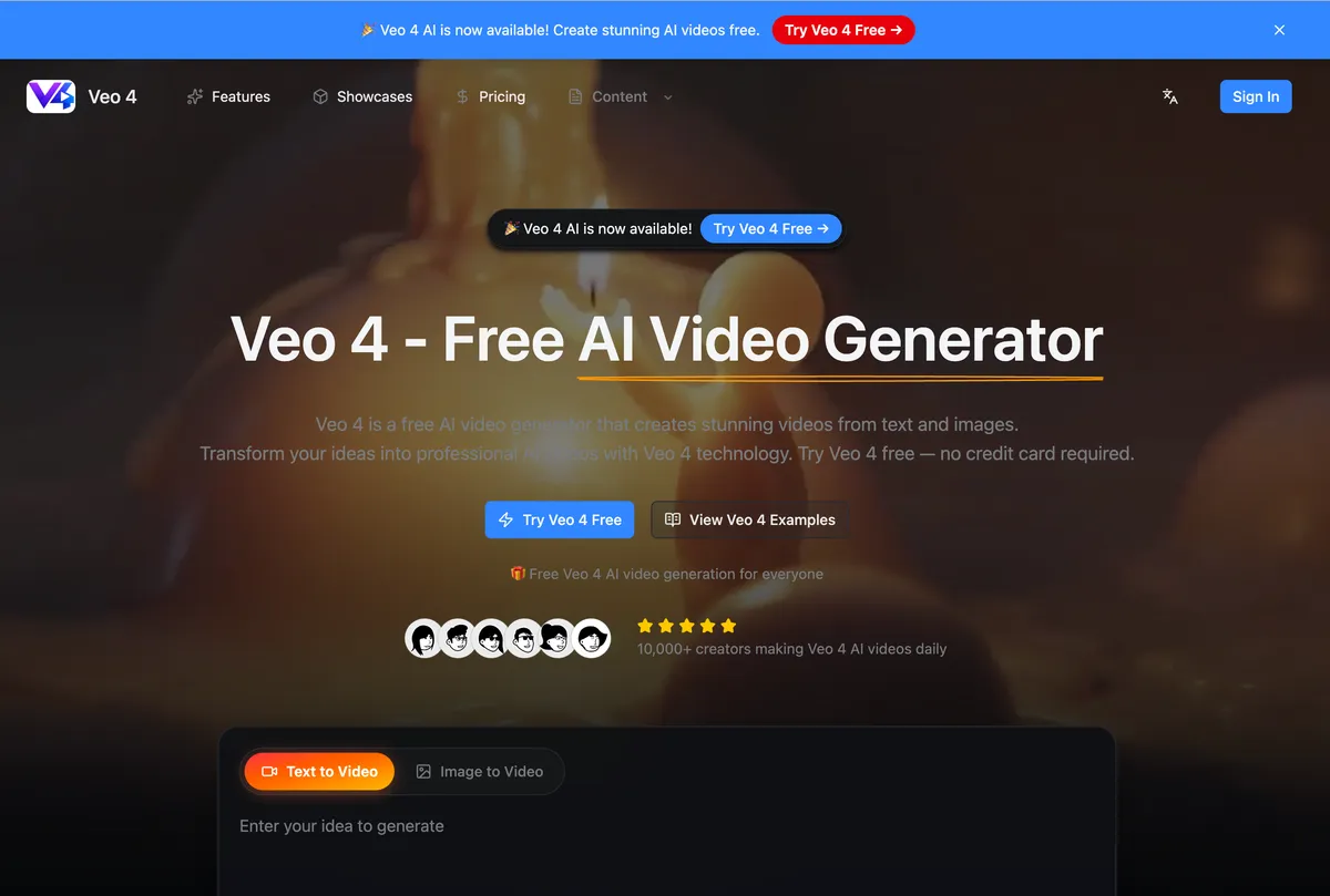 Veo4AI.one screenshot