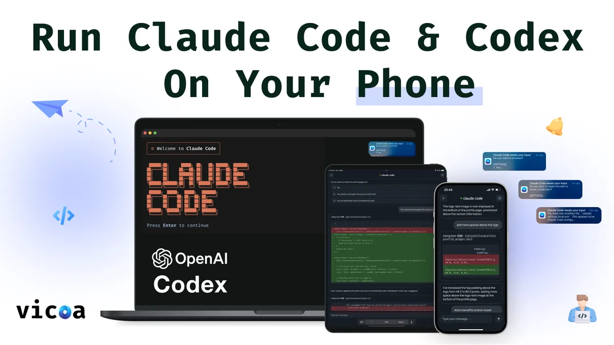 Vicoa - Vibe Code Anywhere screenshot