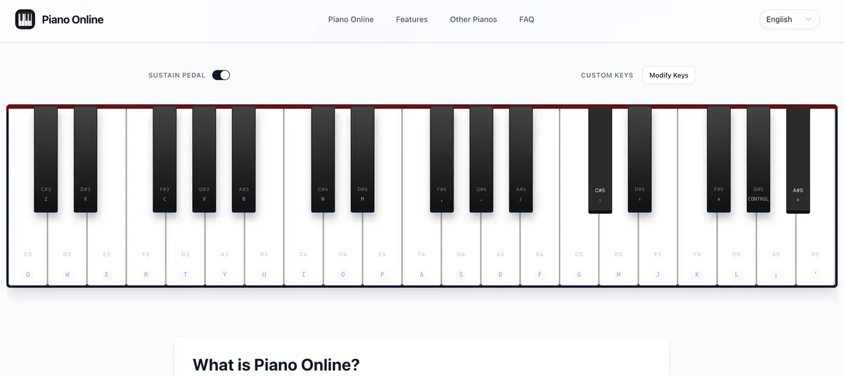 Virtual Piano screenshot