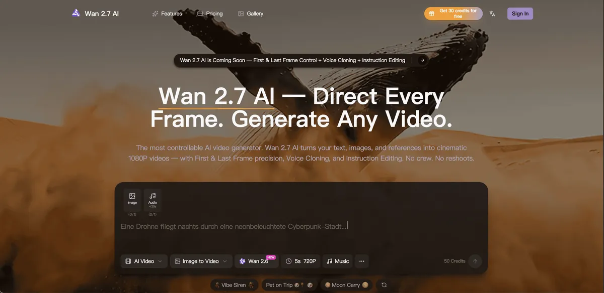 Wan 2.7 AI screenshot