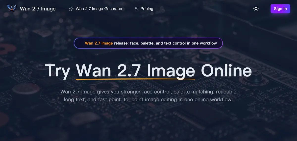 Wan 2.7 Image screenshot