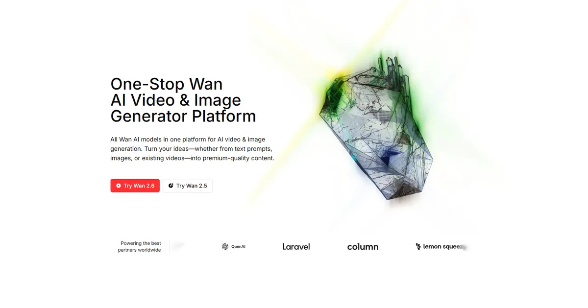 Wan AI Platform screenshot
