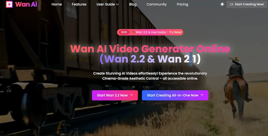 Wan AI Video Generator screenshot