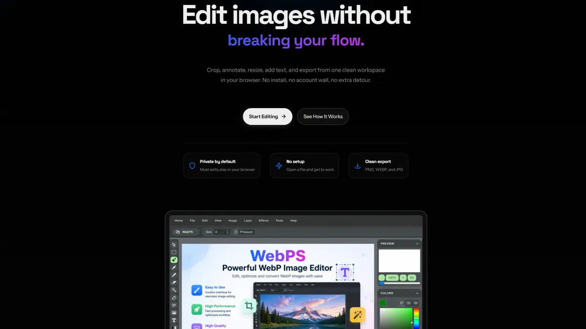 WebPS screenshot