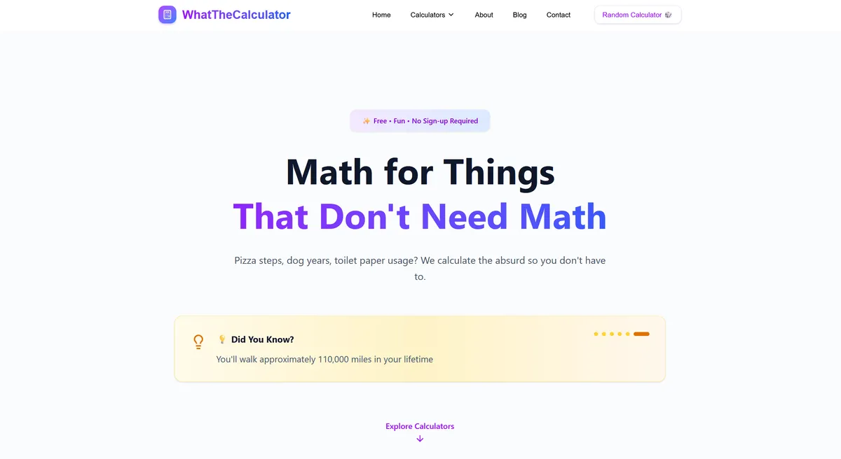 WhatTheCalculator screenshot