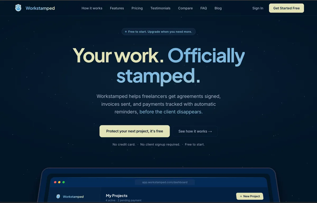 Workstamped screenshot