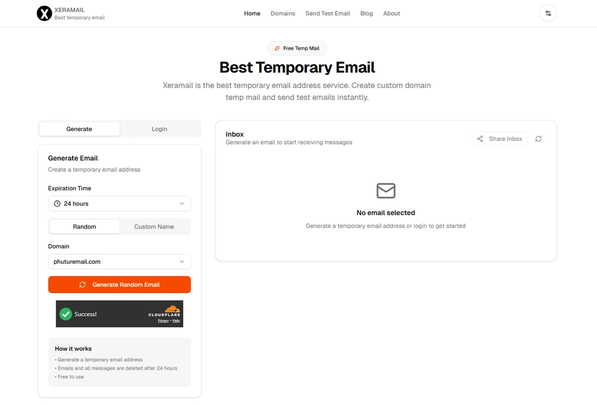 Xeramail screenshot