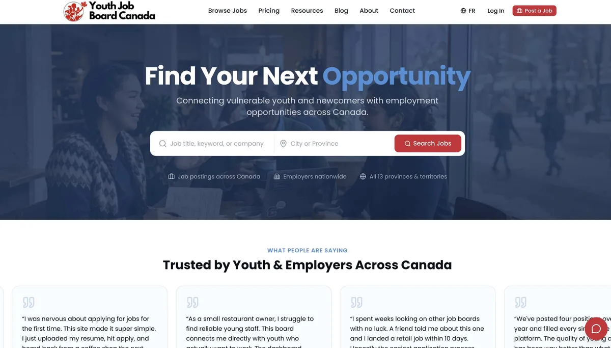 Youth Job Board Canada Resume maker screenshot
