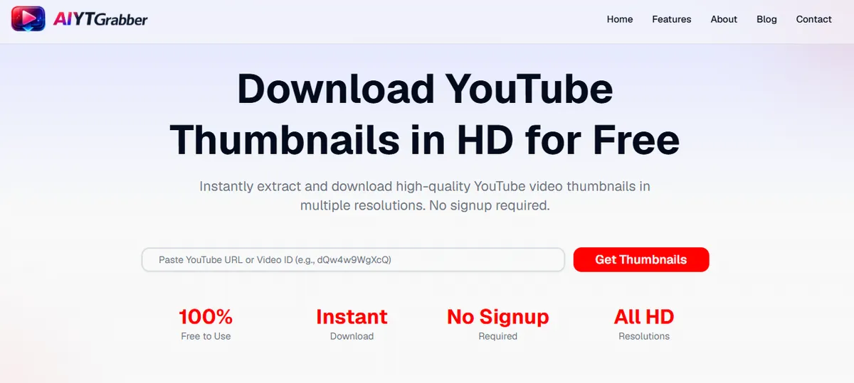 YouTube Thumbnail Downloader screenshot
